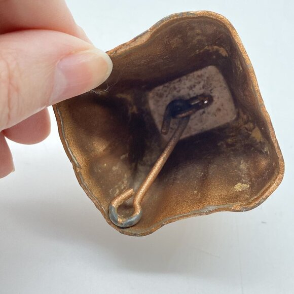 Vintage‎ MCM Brass Service Bell Handheld Call Bell Bar Pub Man Cave Decor Patina - Picture 6 of 10